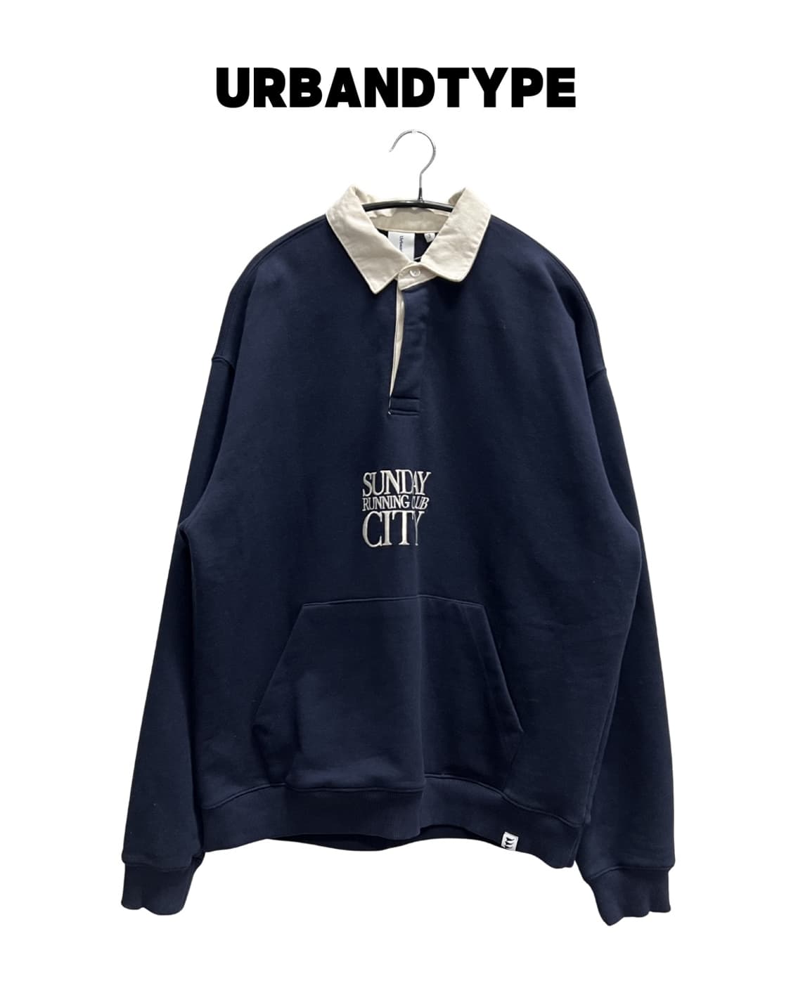 어반디타입 러닝클럽 럭비 맨투맨 다크네이비 상품이미지1
