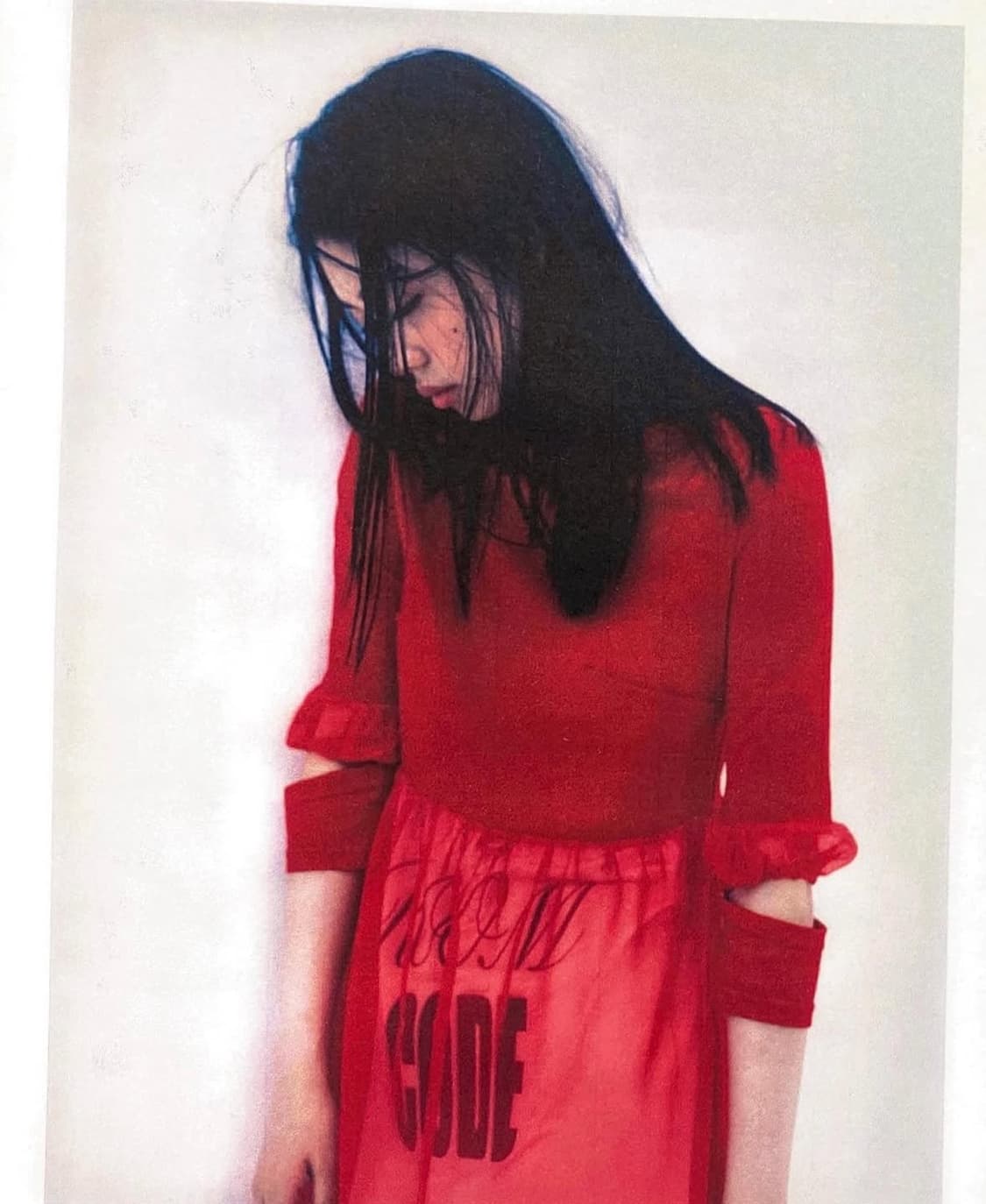 샵페어리 쉬폰 러플 미디 드레스 (red) 상품이미지1