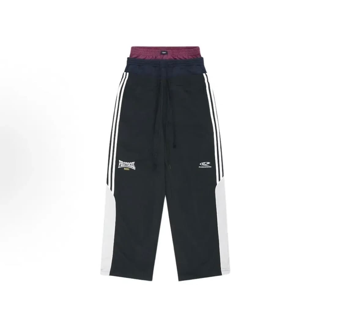 구매)프로토콜 인덱스 3 layered 팬츠 블랙 상품이미지1