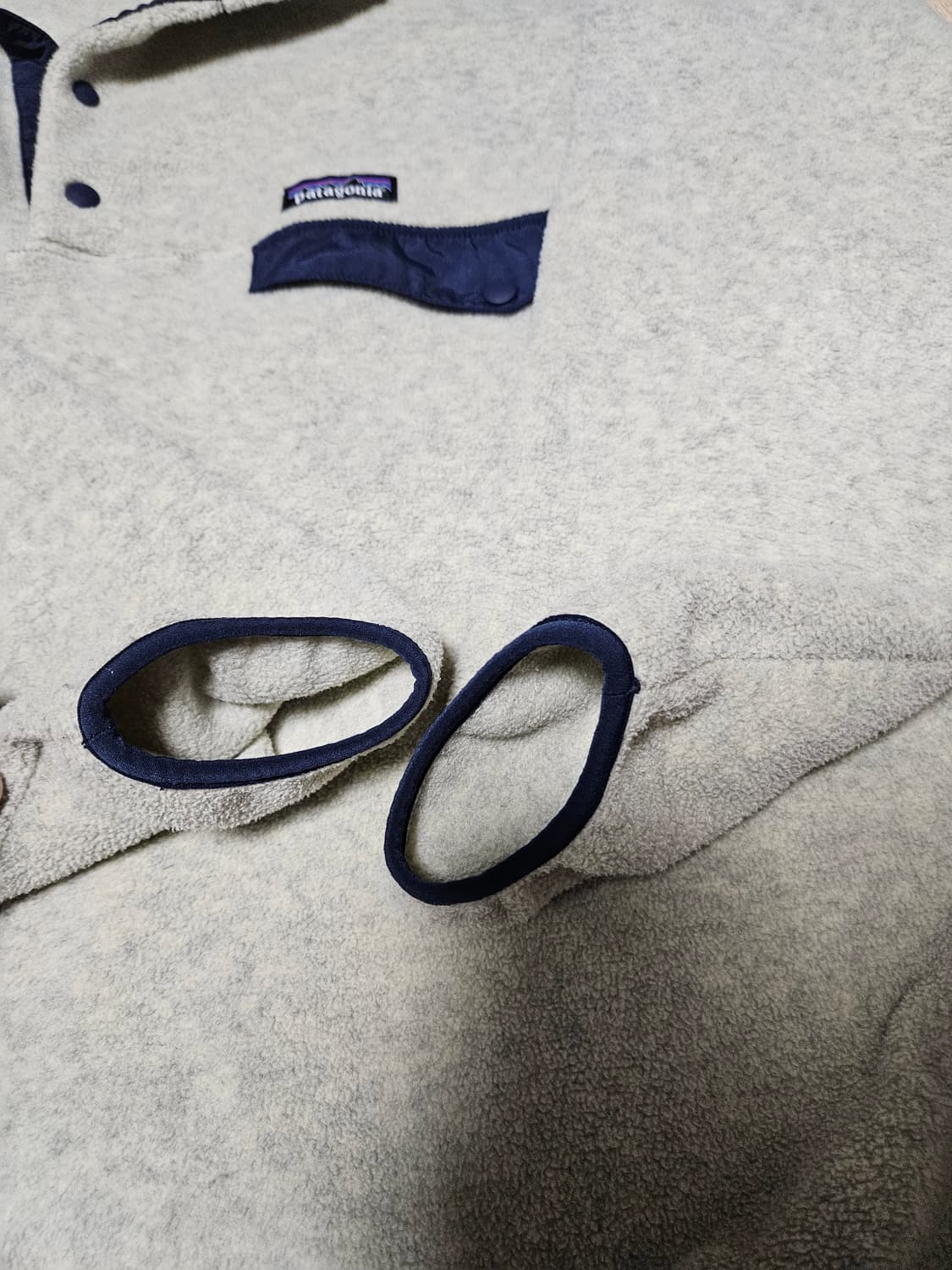 파타고니아 헤비웨이트 오트밀 신칠라 아노락 플리스 후리스 맨투맨 상품이미지4