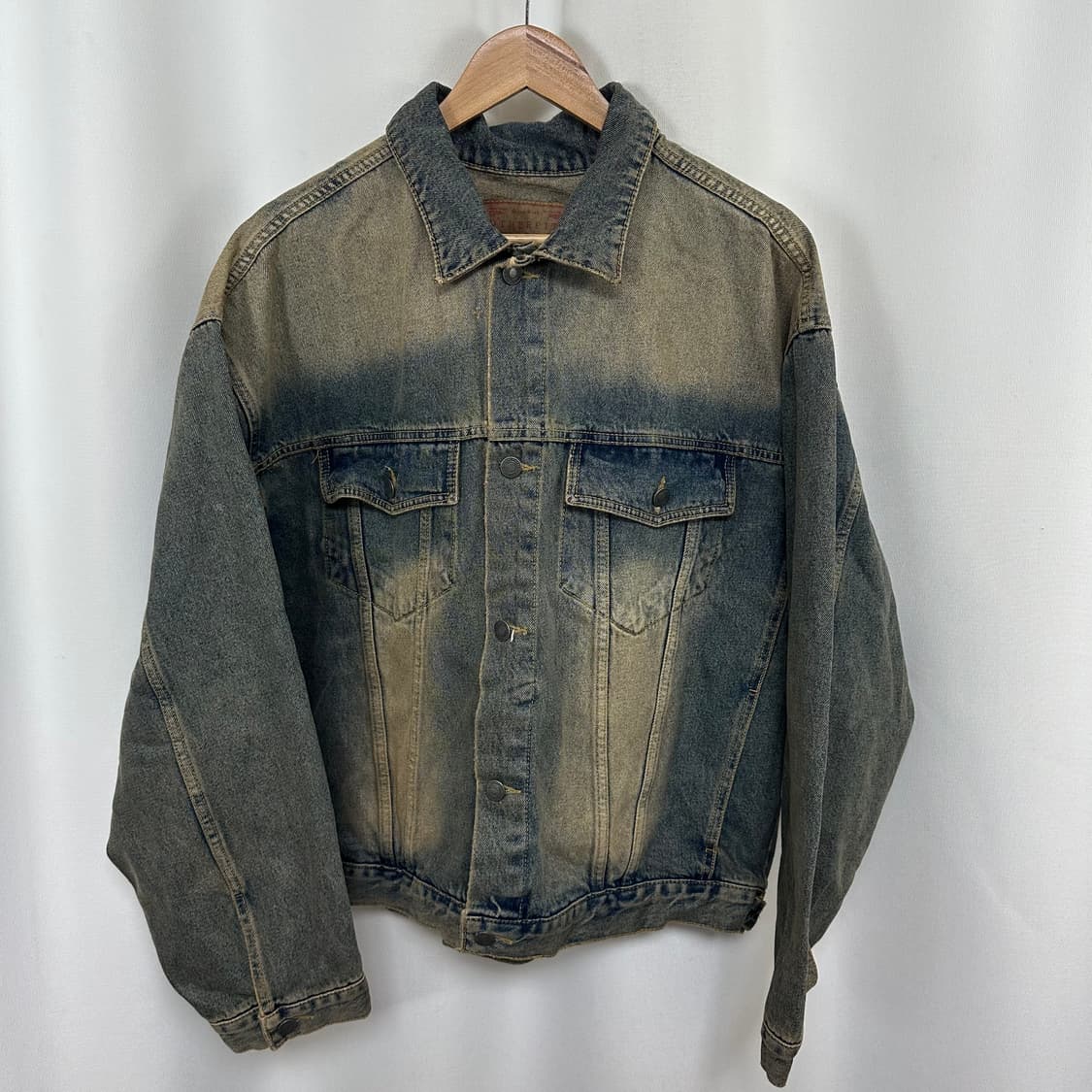 아더핏 남자 오버핏 데님 자켓 FREE 상품이미지1