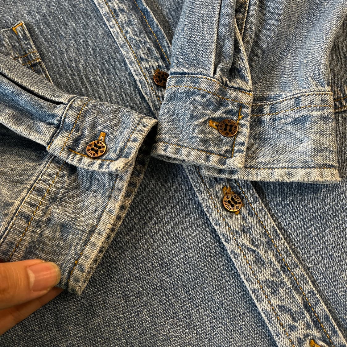 리바이스 정품 데님 청 긴팔 투 포켓 셔츠 상품이미지9