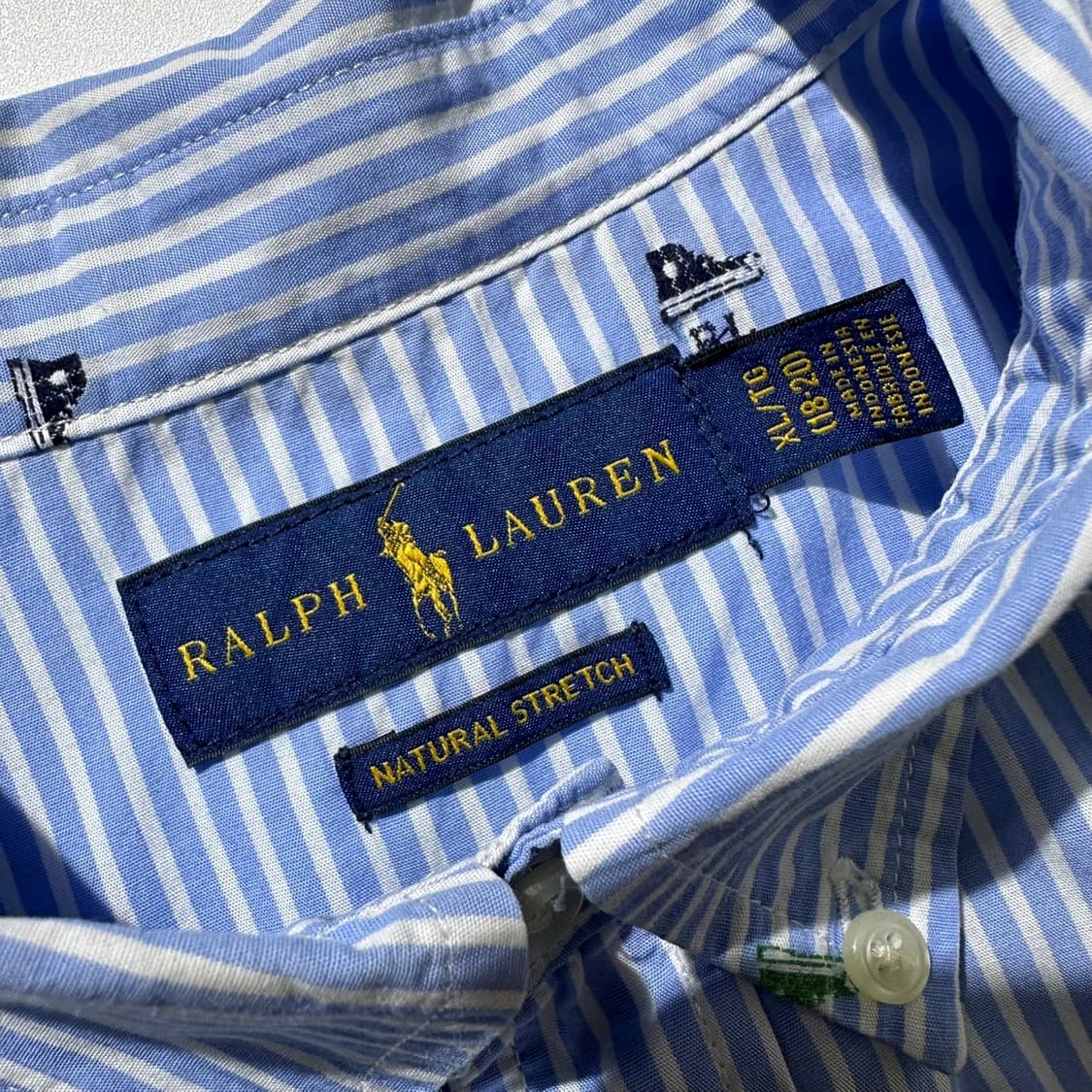 폴로 랄프로렌 엠브로이디드 패턴 스트라이프 셔츠 상품이미지4