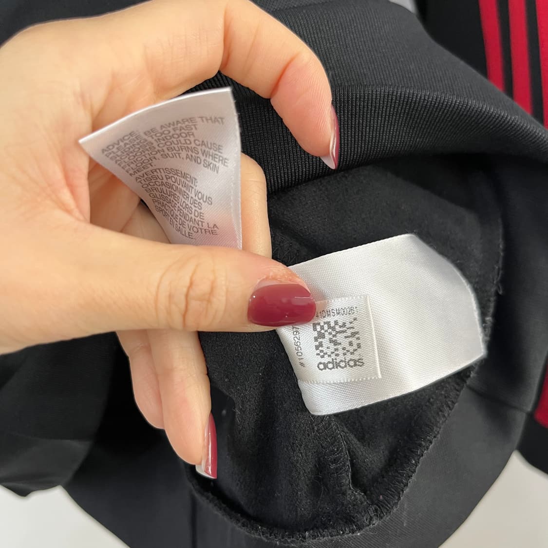 아디다스 12-13 AC밀란 블랙 레드 후드 져지 상품이미지6