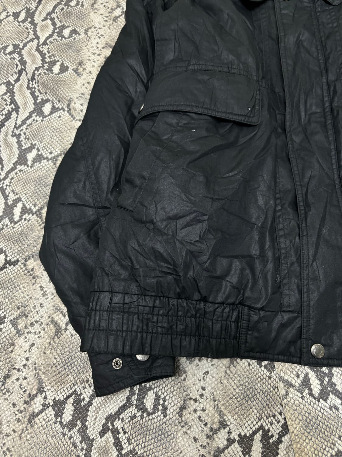 Y2K Bomber-Fit Black Jacket 상품이미지6