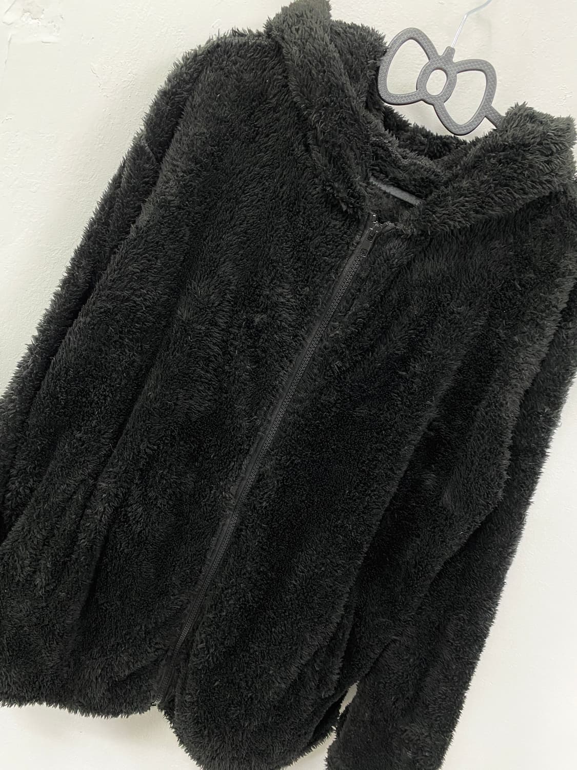 블랙 우사미미 폭닥 후드집업 상품이미지7