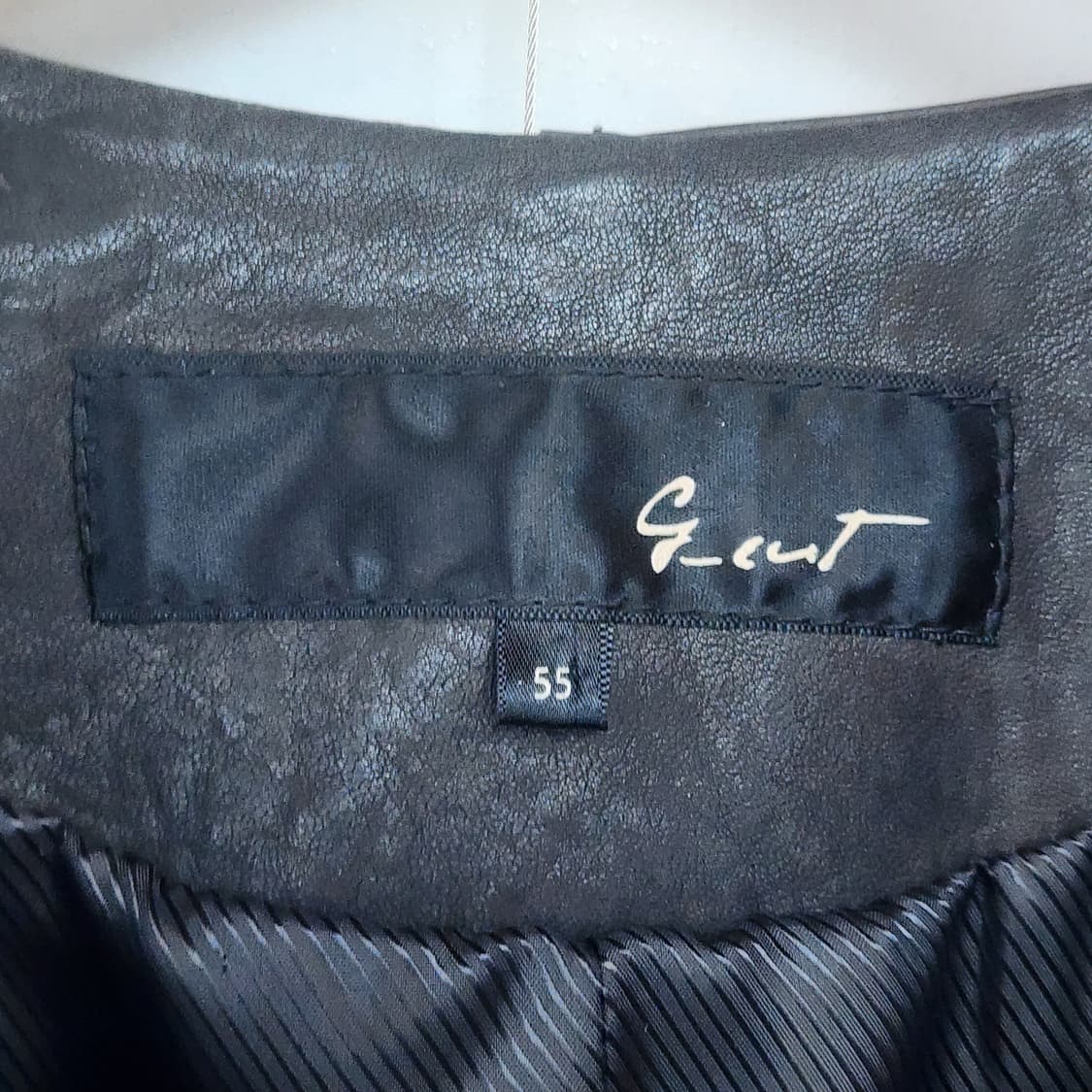 지컷 가죽 라이더 자켓 블랙 상품이미지3