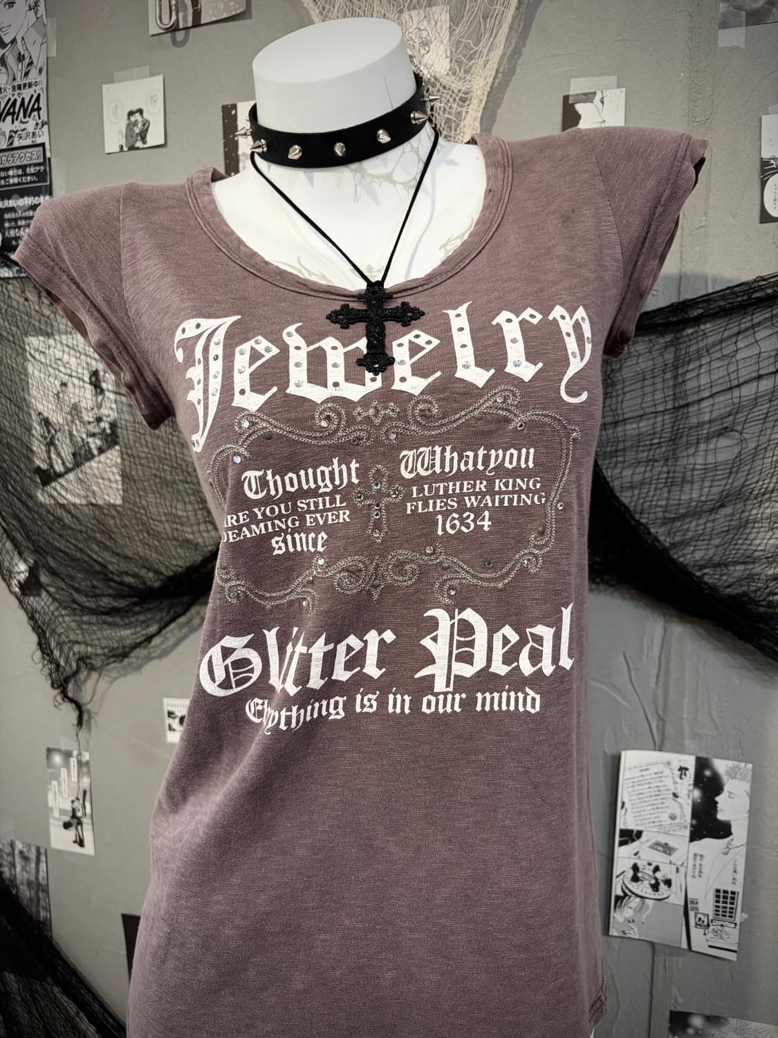 Y2K cubic lettering short sleeve 상품이미지6