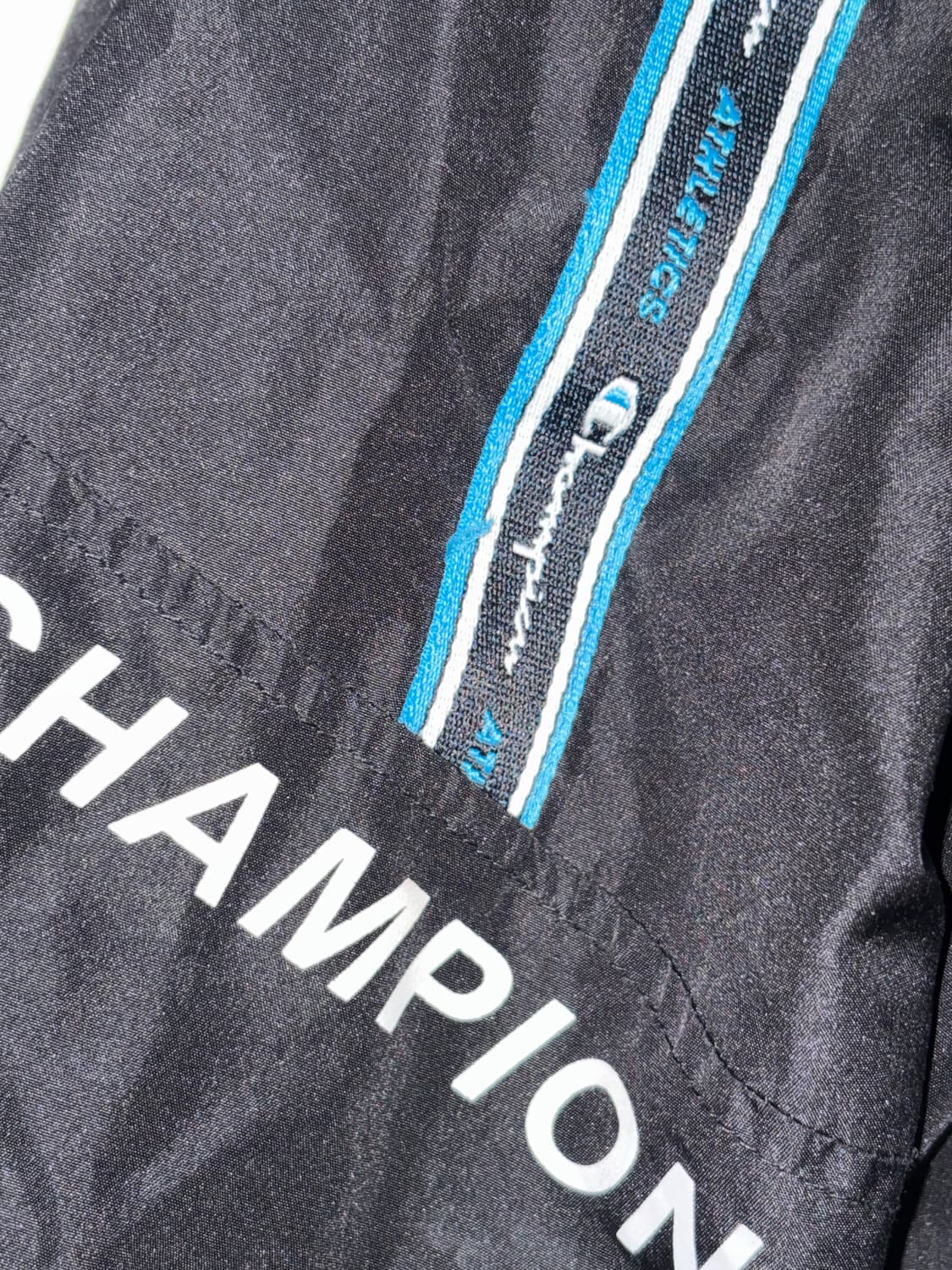 y2k 챔피온 빈티지 바람막이 자켓 🩵🖤 상품이미지5