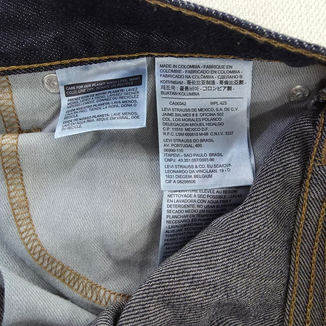 [W38 L32] 새상품 리바이스 504 진청 데님팬츠 1231J 상품이미지5