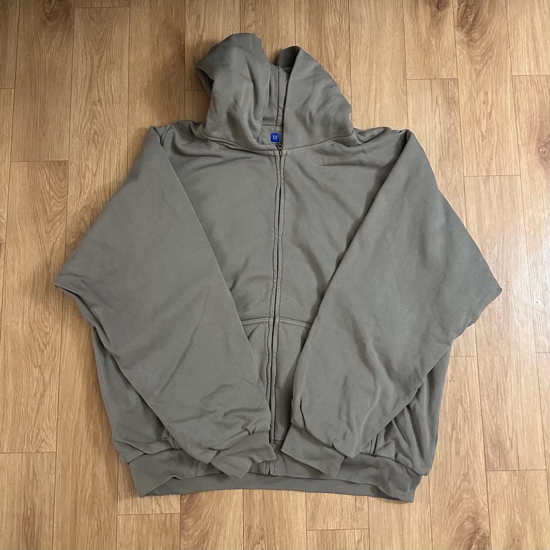 YZY 이지 Zip-Up Hoodie 집업후디 타우페 2XL 상품이미지1