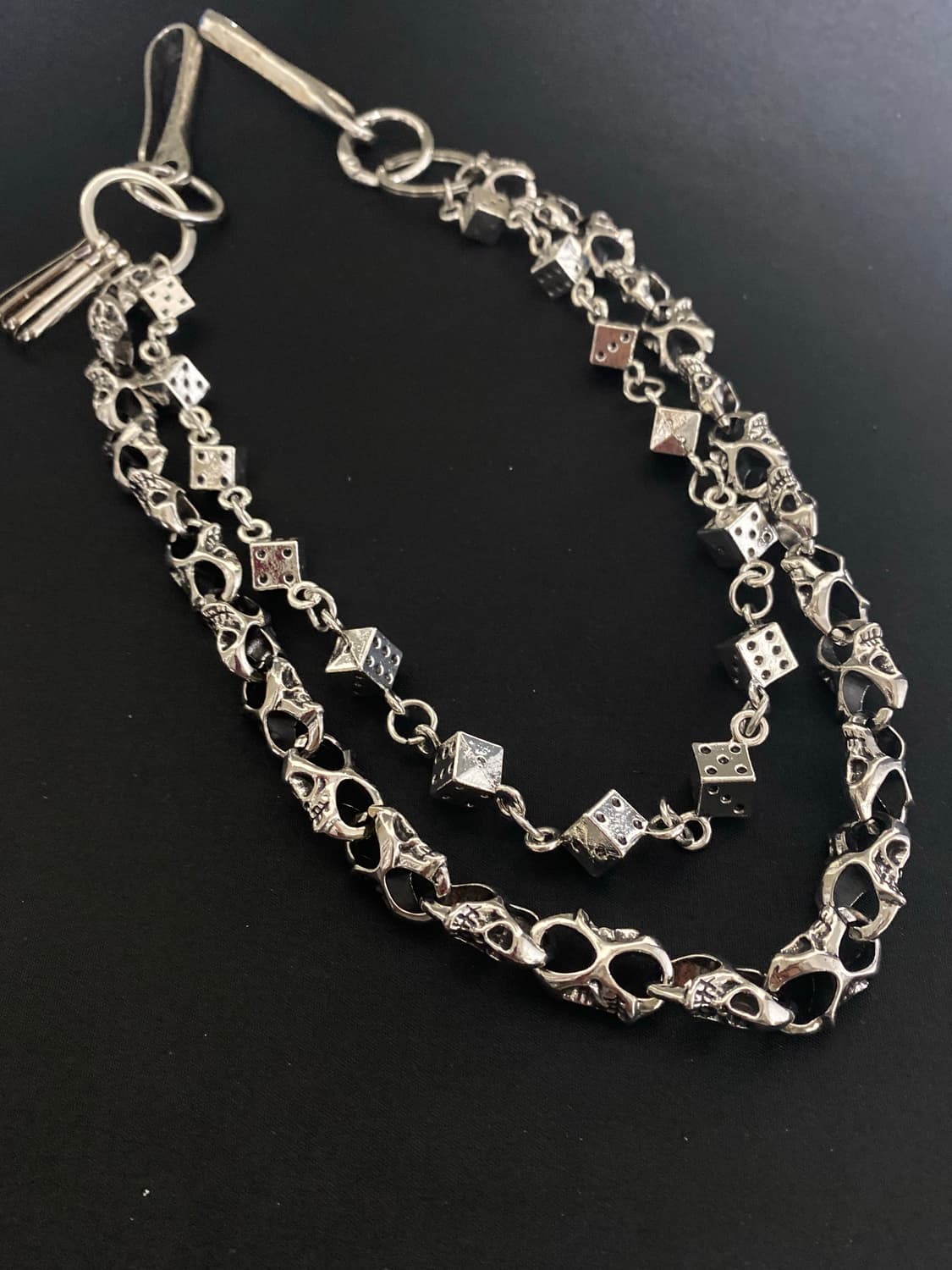 빈티지 다이스&스컬 팬츠 체인 상품이미지3