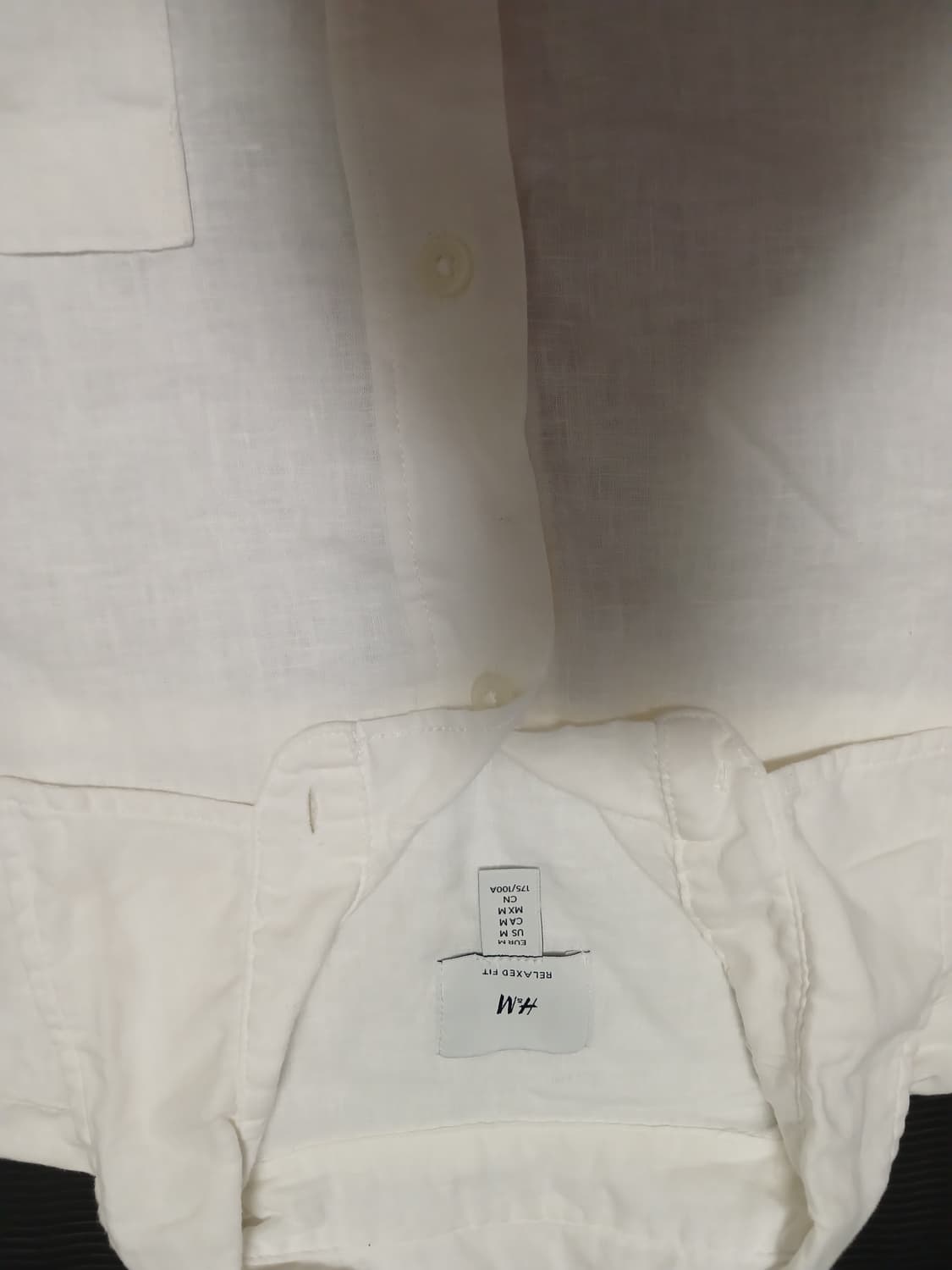 H&m 화이트 린넨 셔츠 상품이미지2