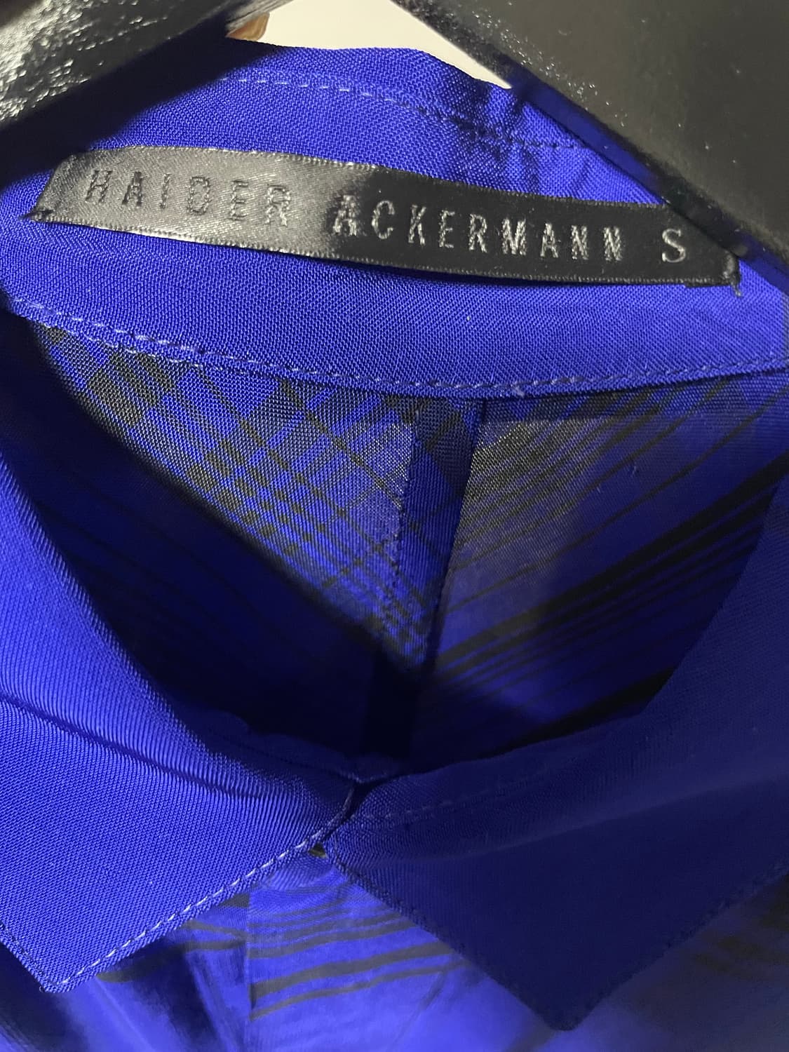 Haider Ackermann 블루 체크 셔츠 상품이미지3