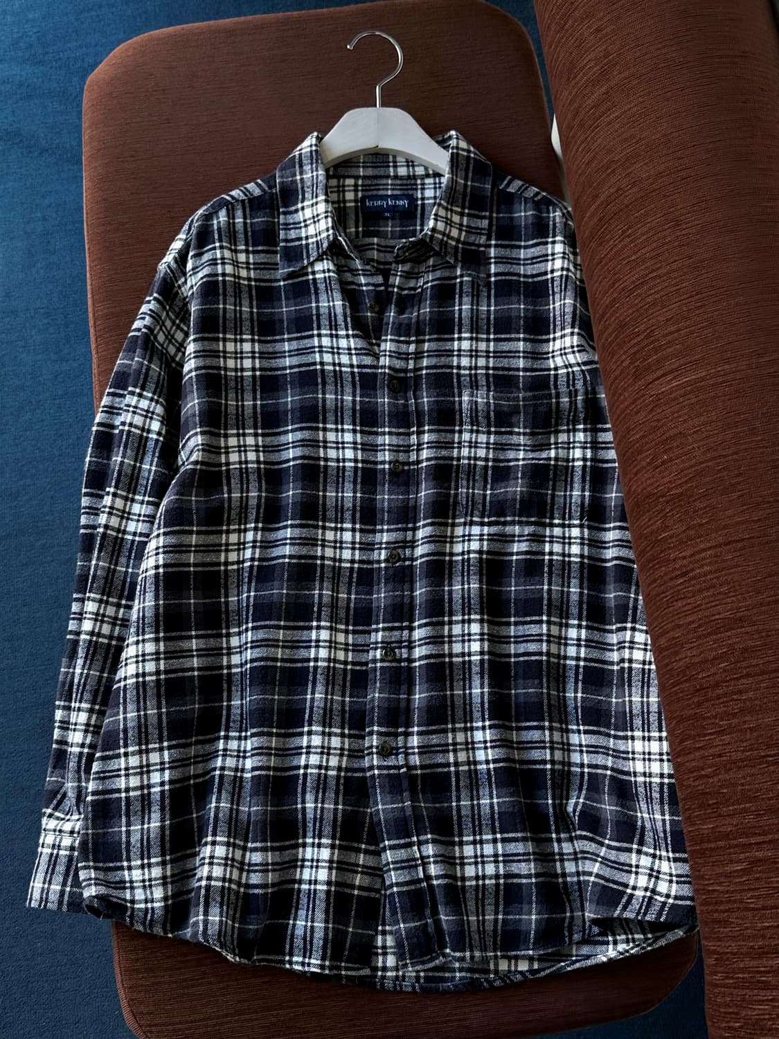 Brushed cotton nel check shirt 상품이미지5