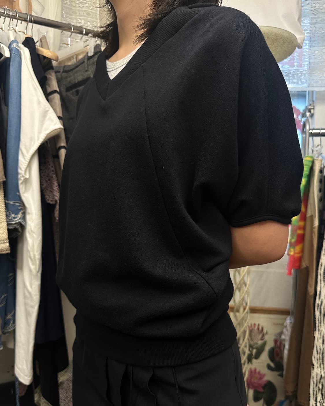 (택O) ryuryu 후드 반팔 가오리핏 S 상품이미지1