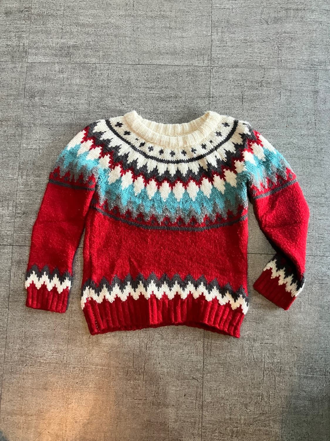 일본빈티지 올드스쿨아메카지 혁오풍 노르딕 니트스웨터 상품이미지1