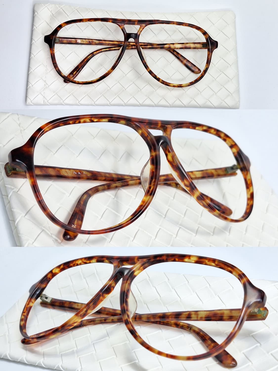 80s 일본 빈티지 NIKORI SL 투브릿지 슬림 뿔테 안경테 61mm 상품이미지2