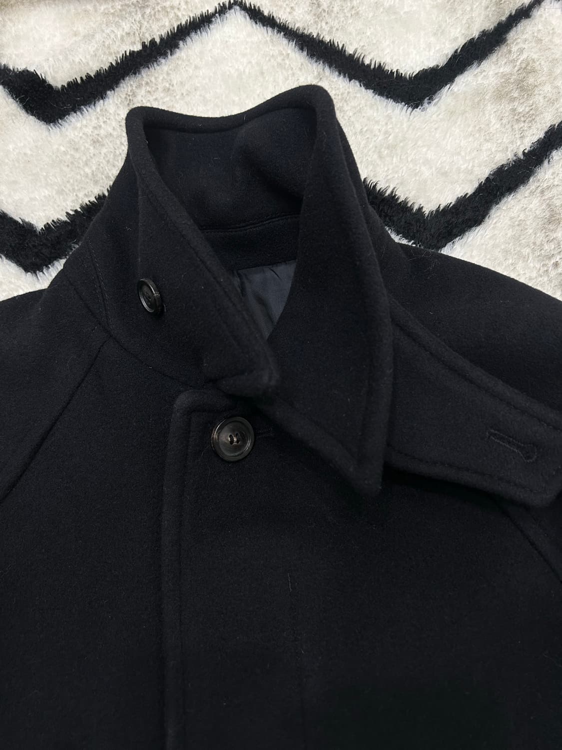 [실측L]COOR 벨란티 캐시미어 블랜드 발마칸 코트/블랙 상품이미지6