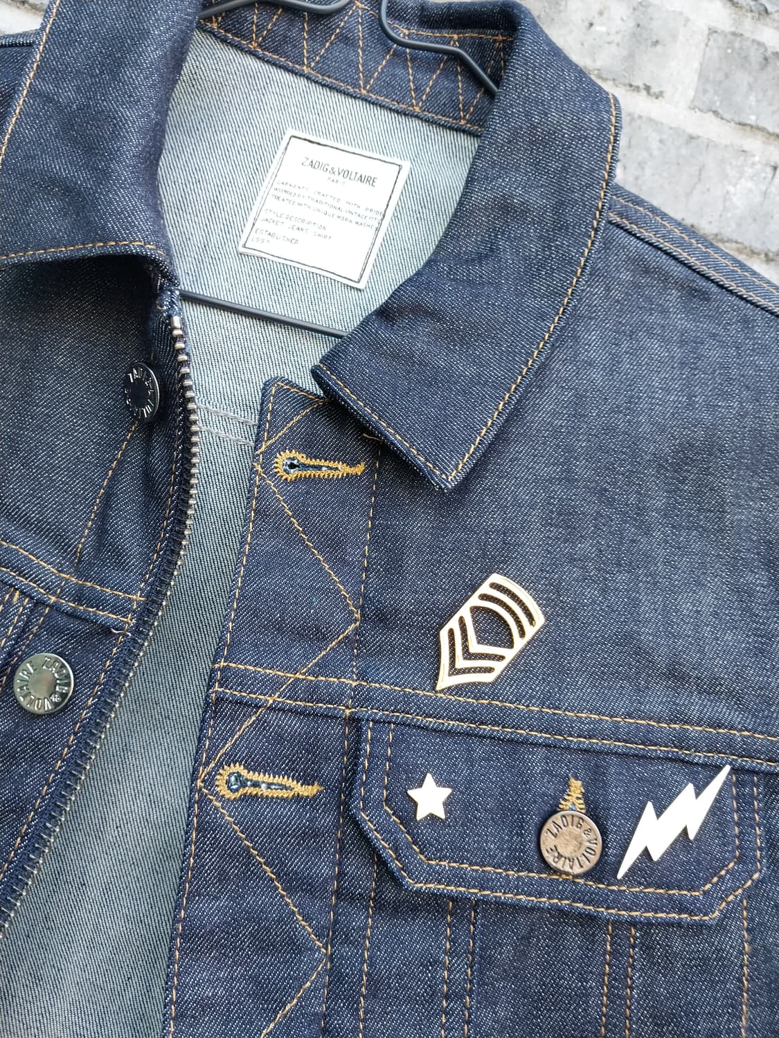 새제품 자딕앤볼테르 스틸와펜 청쟈켓 xs 상품이미지2