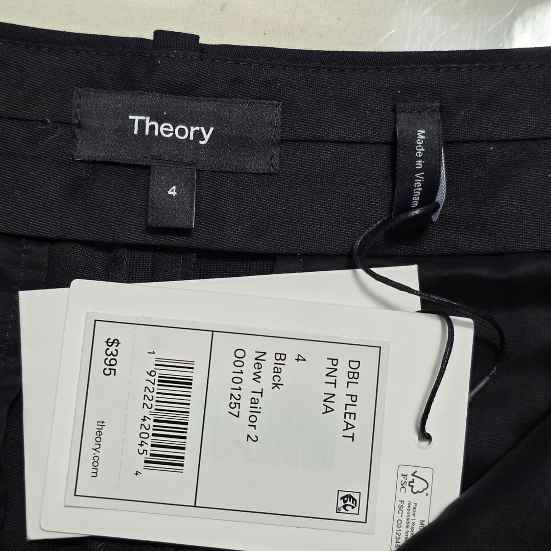 1150 [Theory] 띠어리 블랙 와이드 팬츠 더블 플리츠 4 상품이미지8