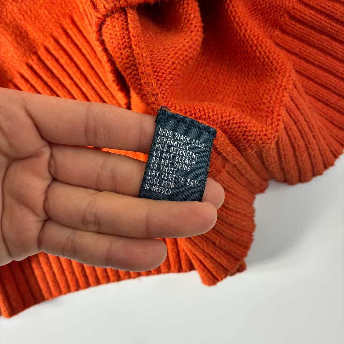 Polo  폴로 랄프로렌 자수 코튼 오렌지 반집업 니트 상품이미지6