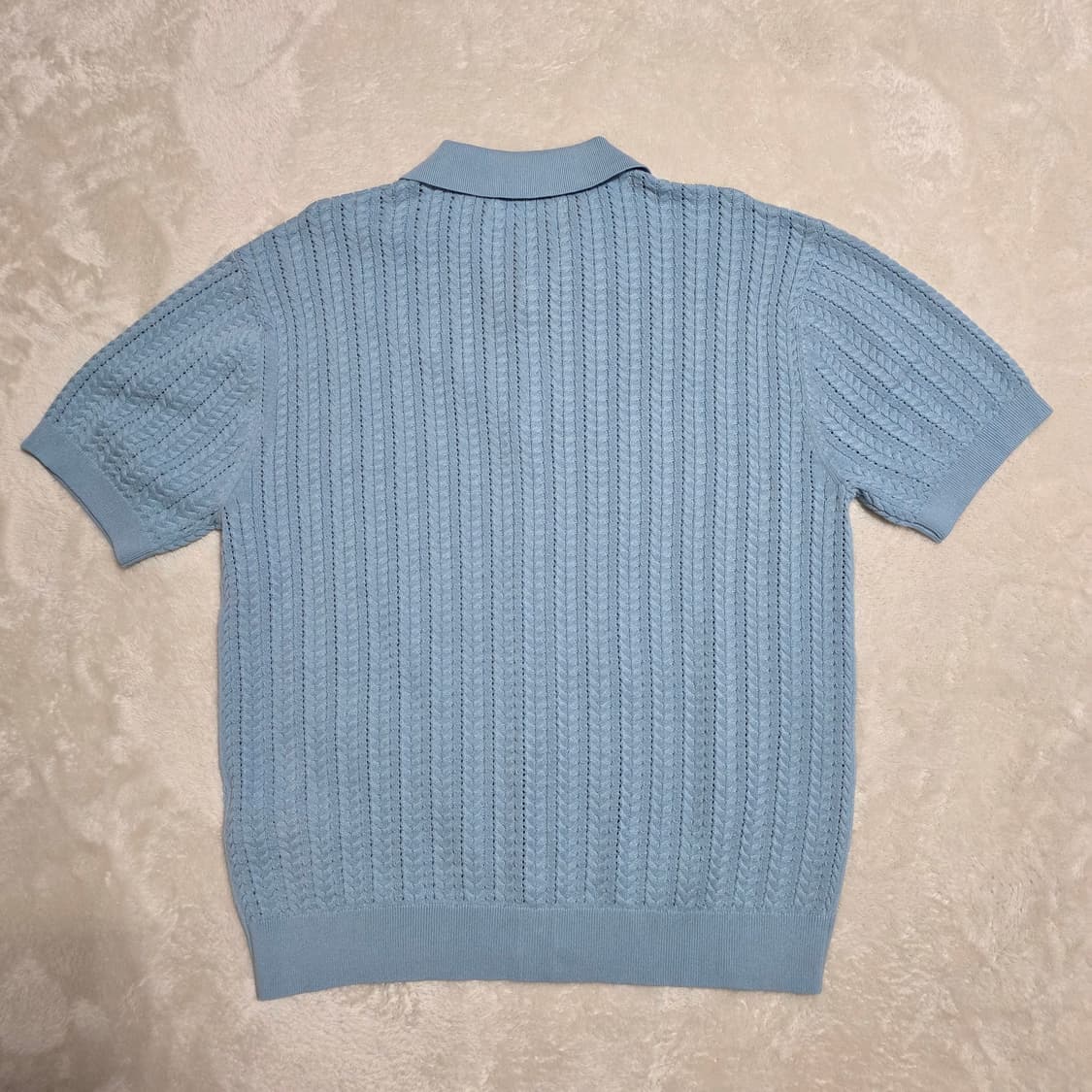 (L)미나브 워셔블 케이블 반팔 가디건 상품이미지3