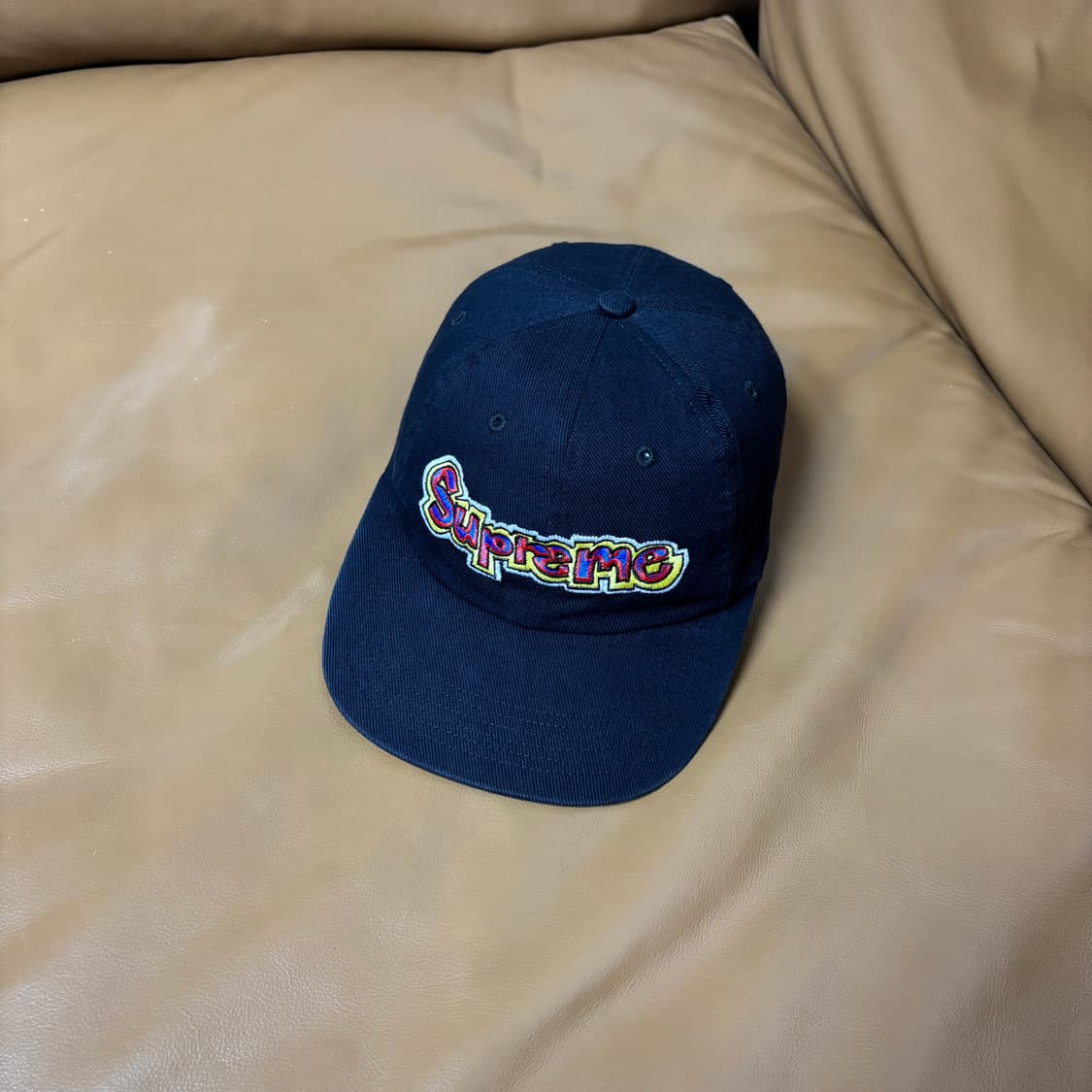 Supreme 슈프림 곤즈 블랙 6패널 볼캡 모자 Washed Black 상품이미지1