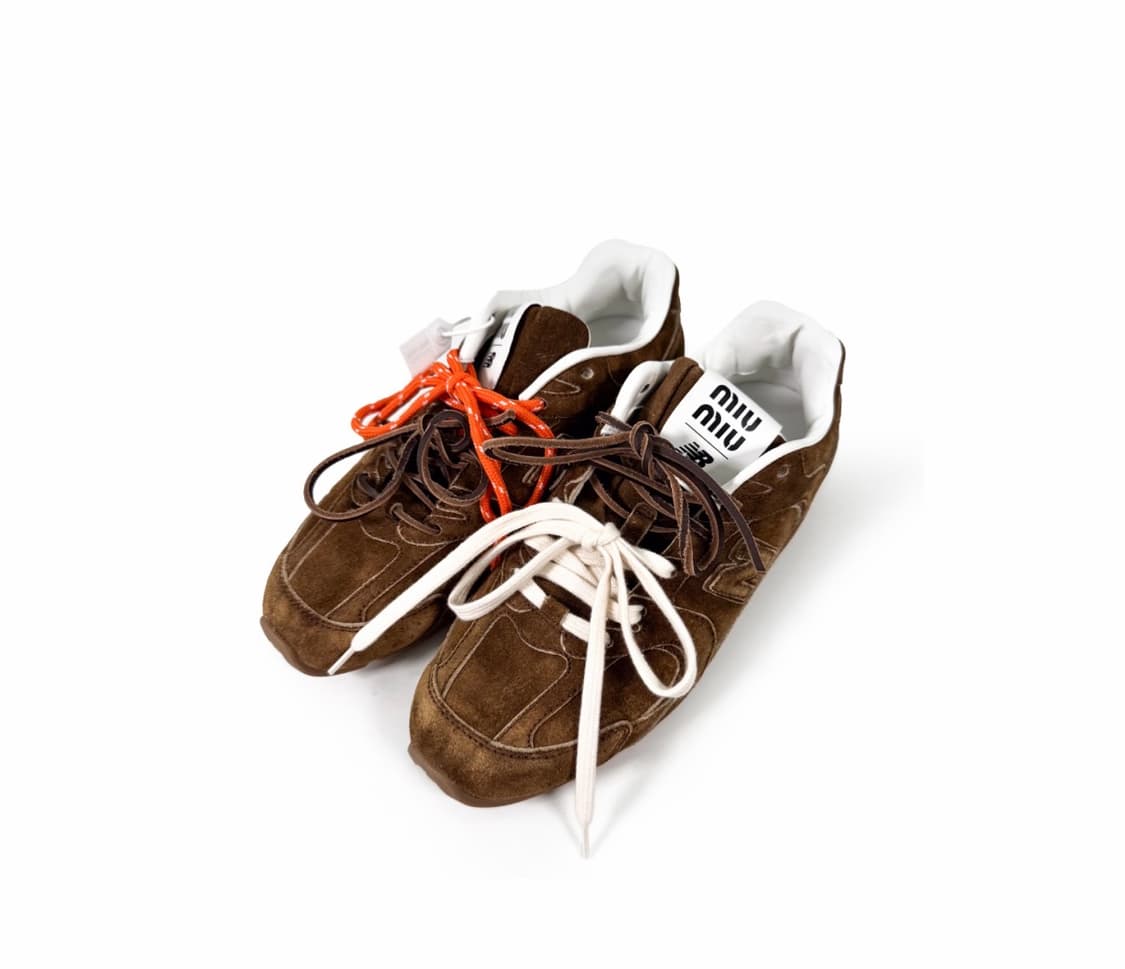 [39.5] 미우미우 x 뉴발란스 530 스웨이드 메쉬 스니커즈 시나몬 상품이미지3