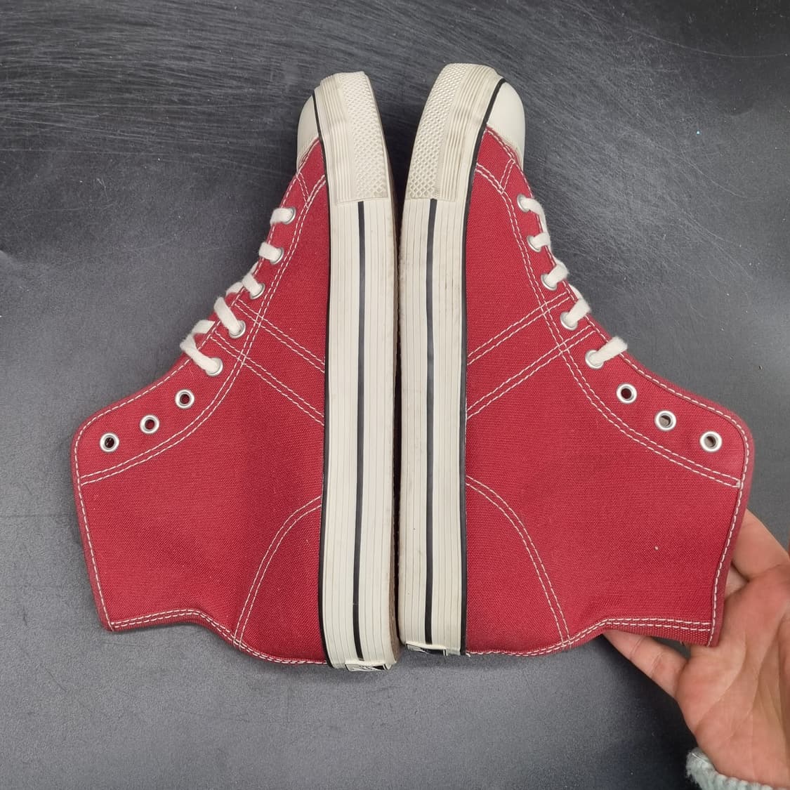 컨버스 럭키스타  버건디 하이탑 250 상품이미지5