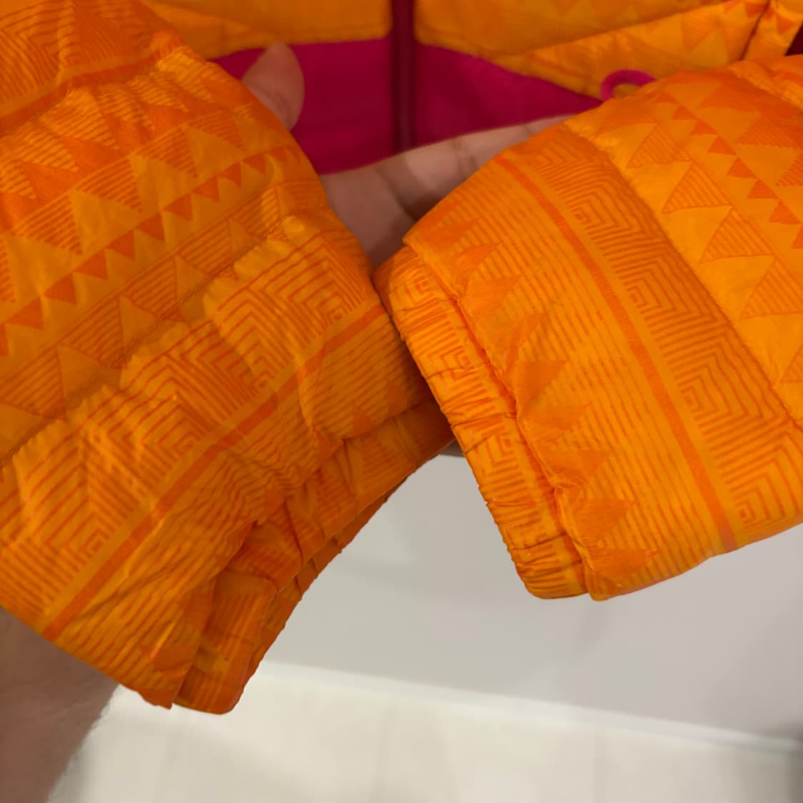 K2 여성 오렌지 핑크 경량 패딩 상품이미지4