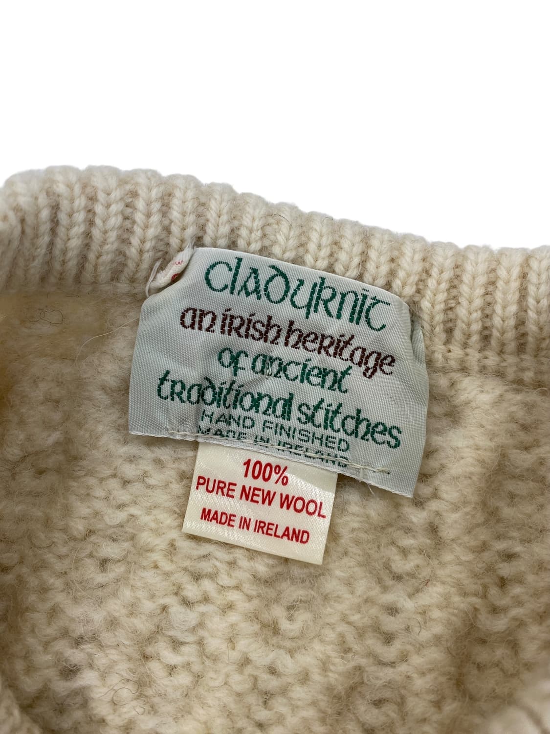 Cladyknit 아일랜드 핸드니트 피셔맨 스웨터 상품이미지7