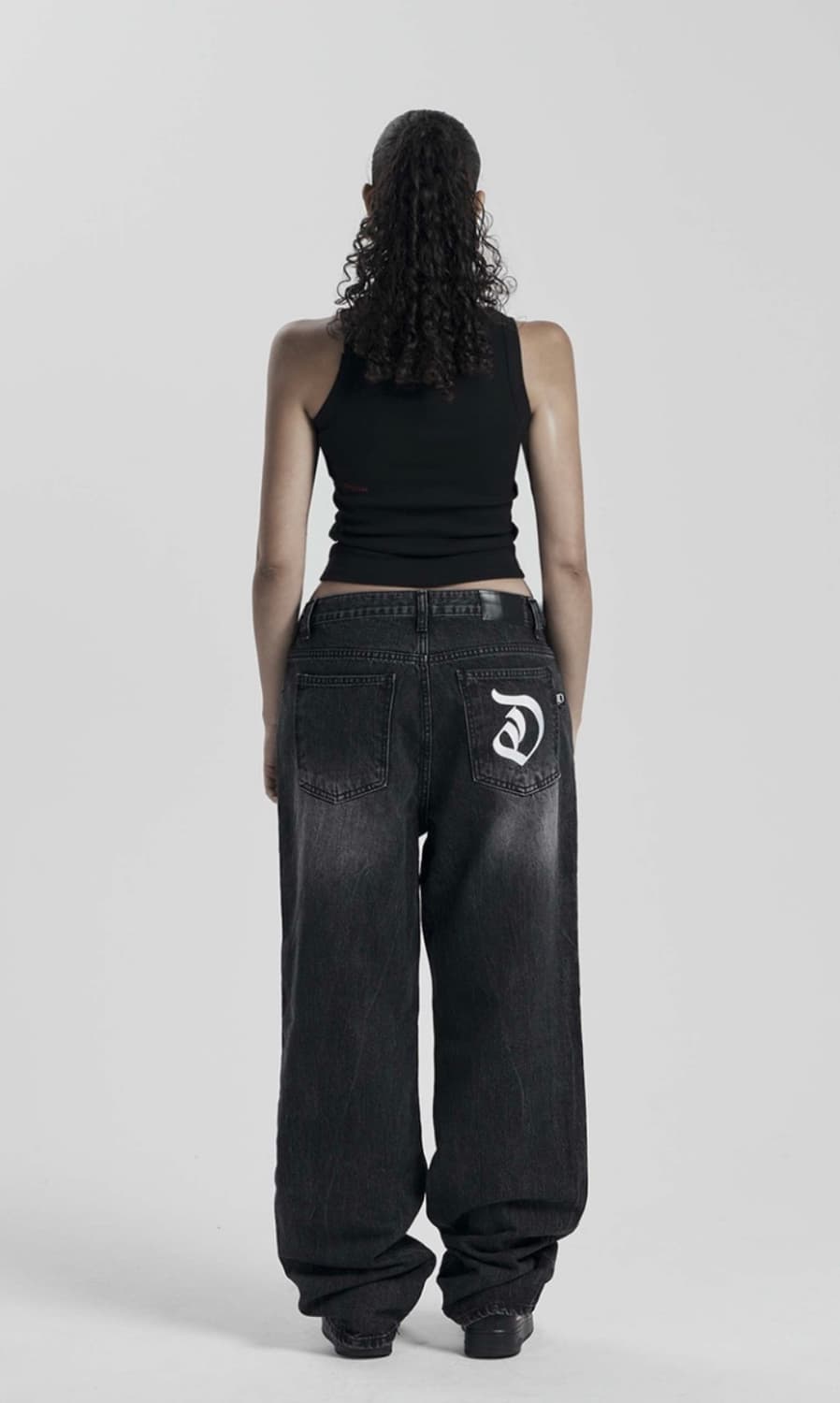 Nas raw wide denim in black 상품이미지2