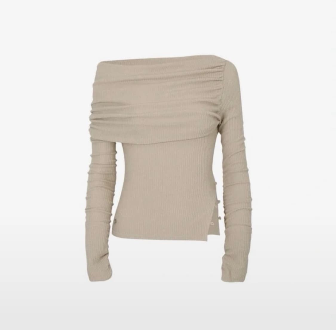 페인오어플레져 제니 오프숄더 니트 탑 베이지 상품이미지1