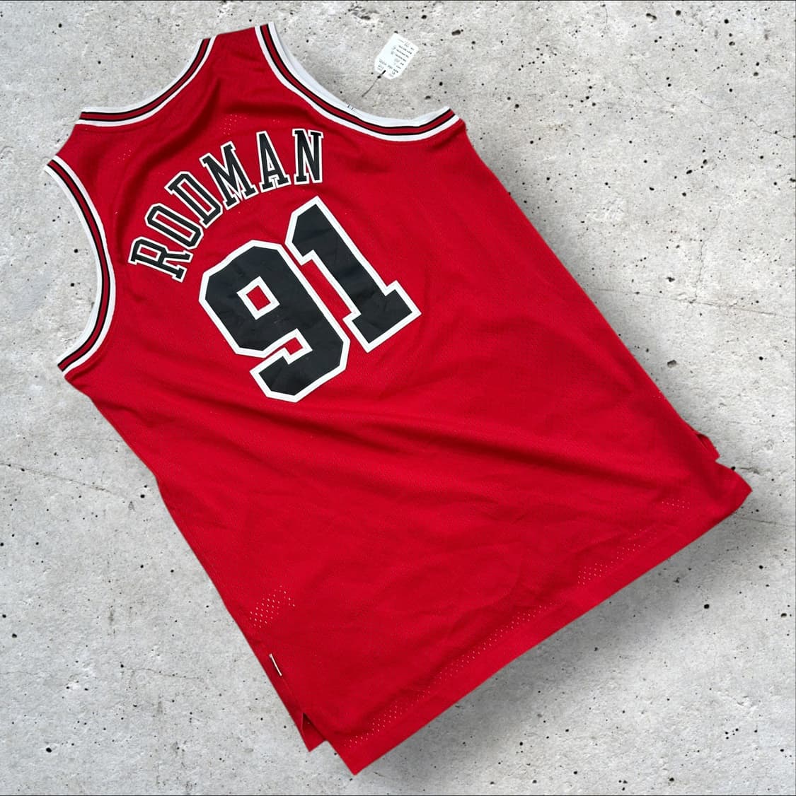 [L] 아디다스 데니스 로드먼 91번 불스 NBA 농구 유니폼 B60 상품이미지2