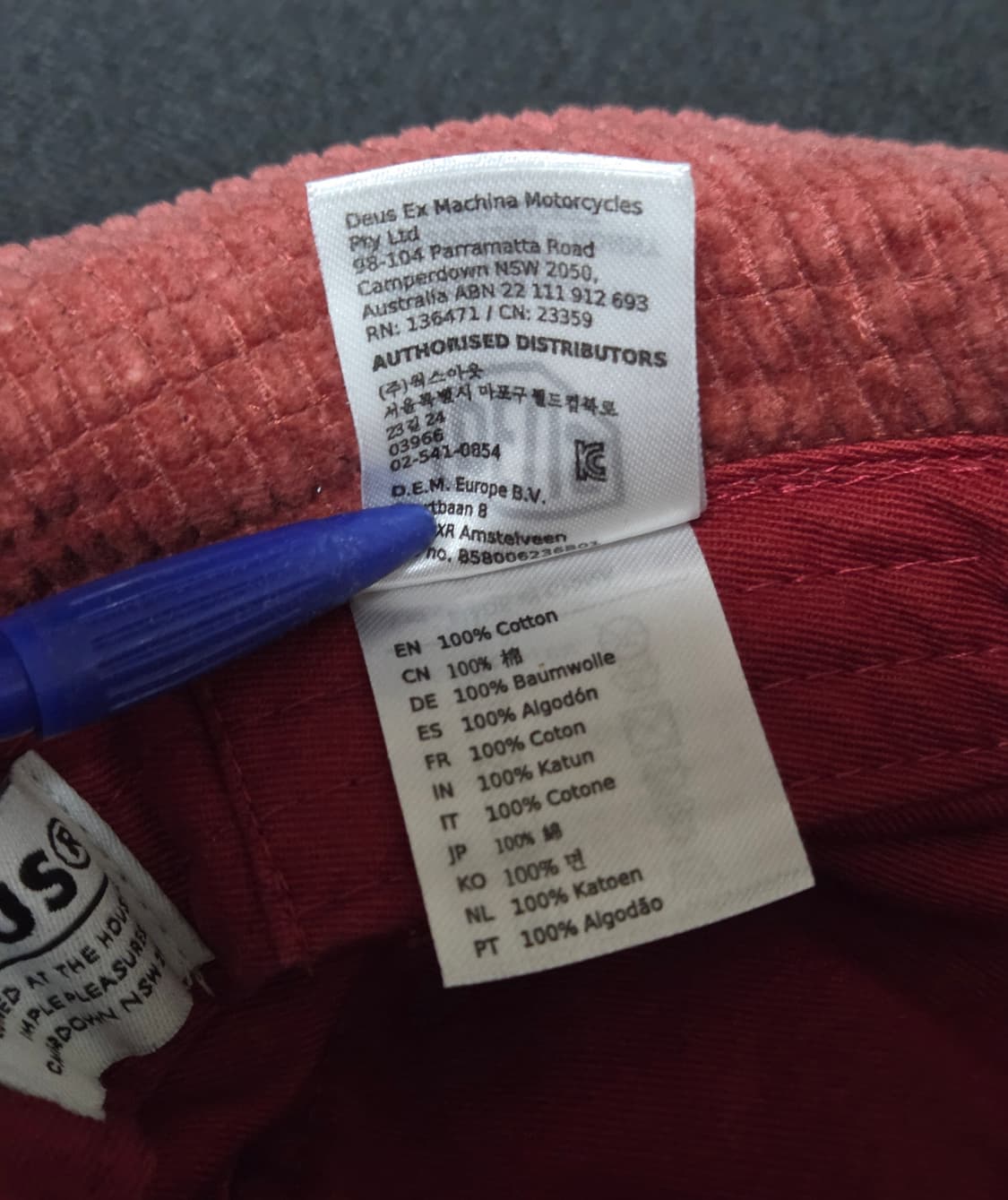 Deus 데우스 코듀로이 버킷햇 OS 상품이미지3