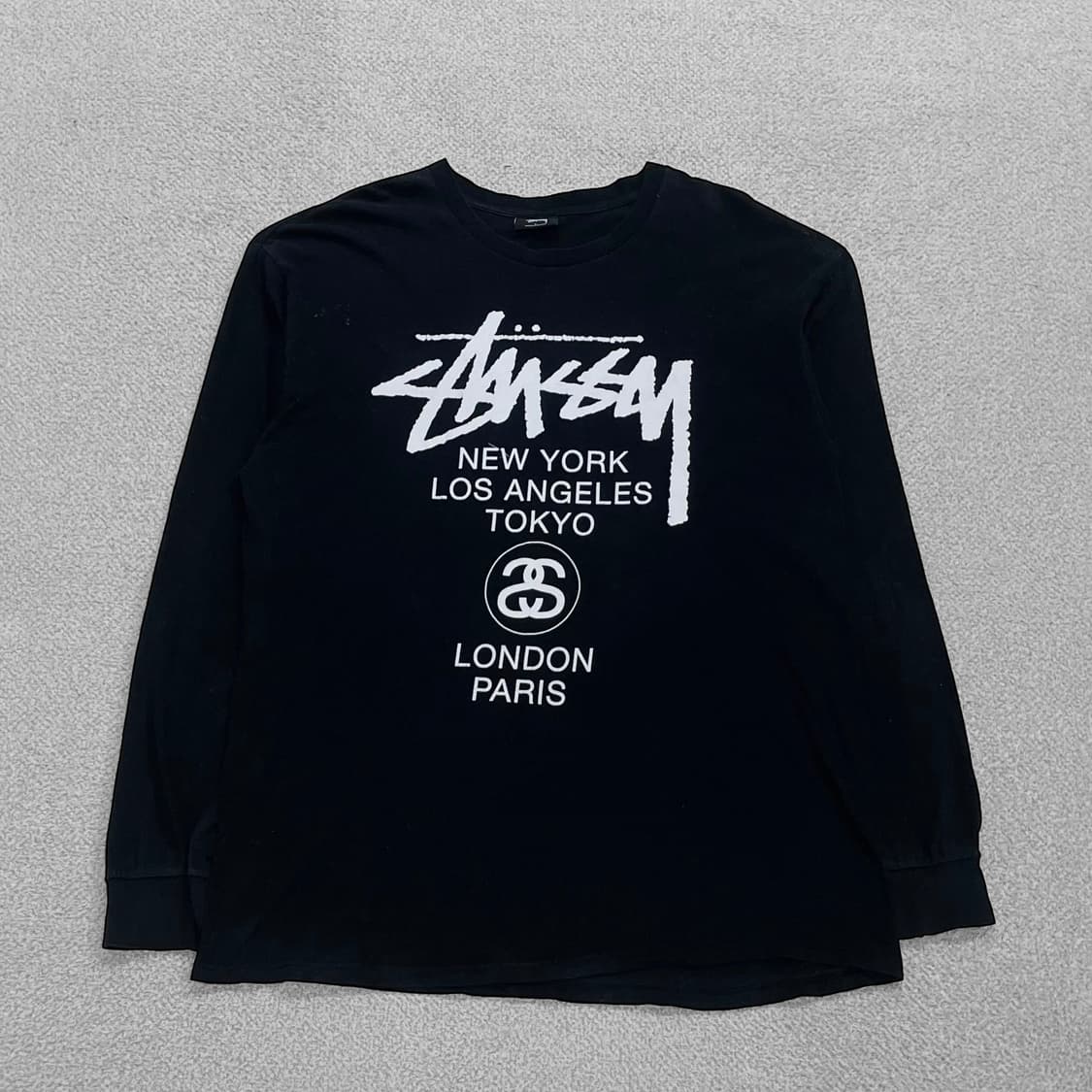 스투시 Stussy 월드투어 롱슬리브 블랙 상품이미지1