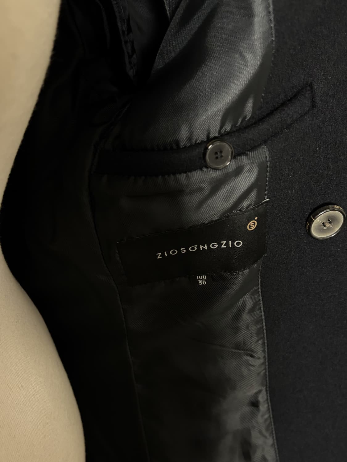 더블브레스트 하이넥코트 네이비 상품이미지10