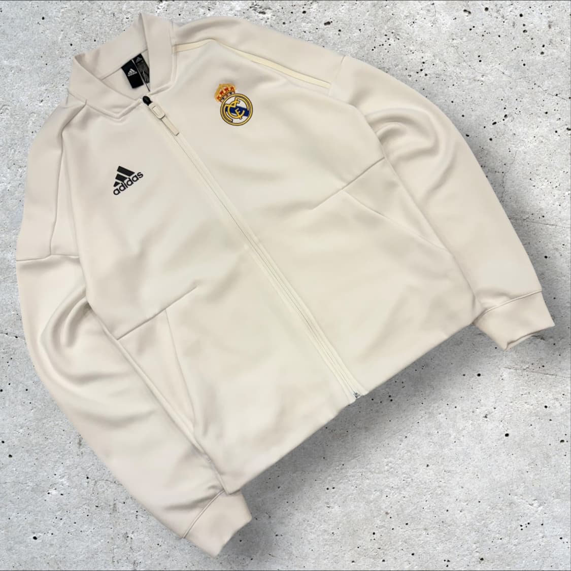 [M] 18s 아디다스 레알마드리드 트랙탑 져지 집업 화이트 D217 상품이미지1