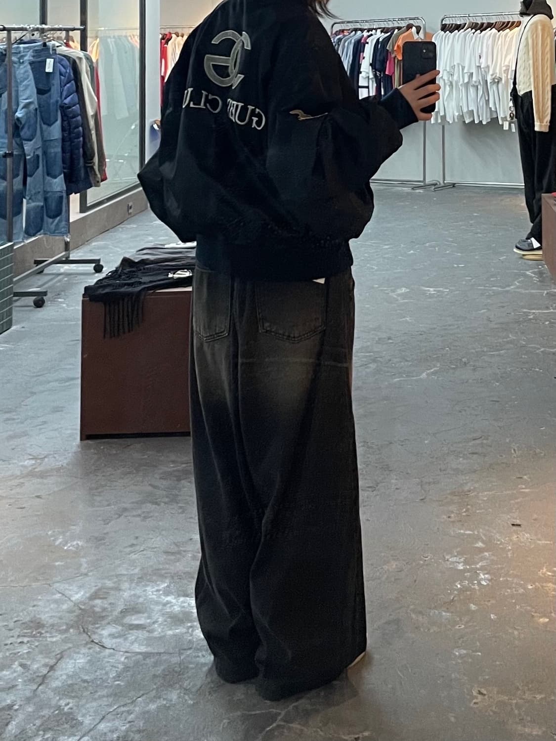 게스클럽 올드스쿨 빅로고 항공자켓 H1027 상품이미지2