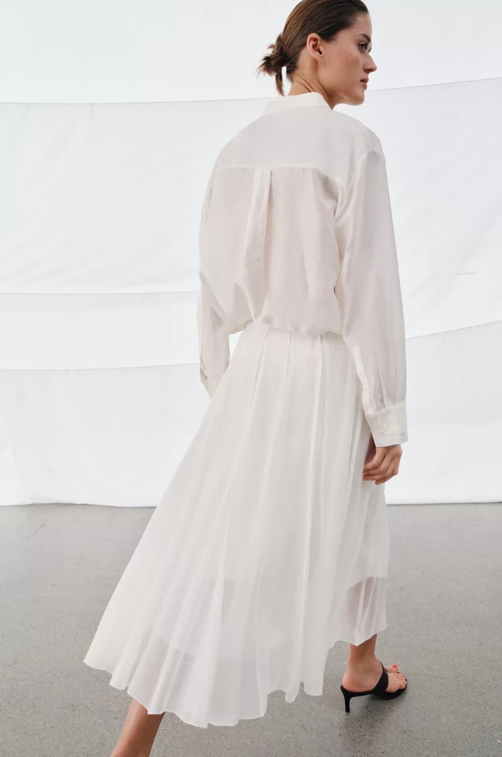 자라 플루이드 콤비 스커트 M 상품이미지2