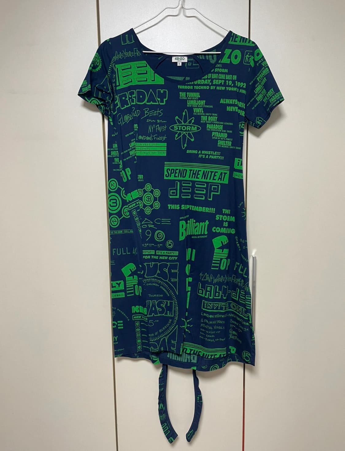 KENZO PARIS 네이비 프린트 드레스 S 상품이미지1