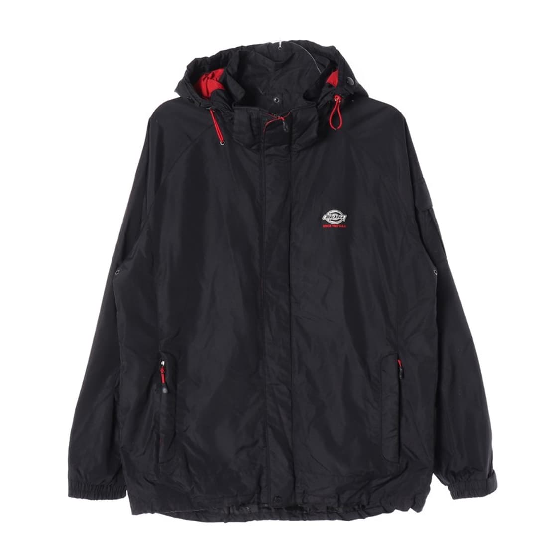 디키즈 블랙 레드 라이닝 바람막이 L 상품이미지1