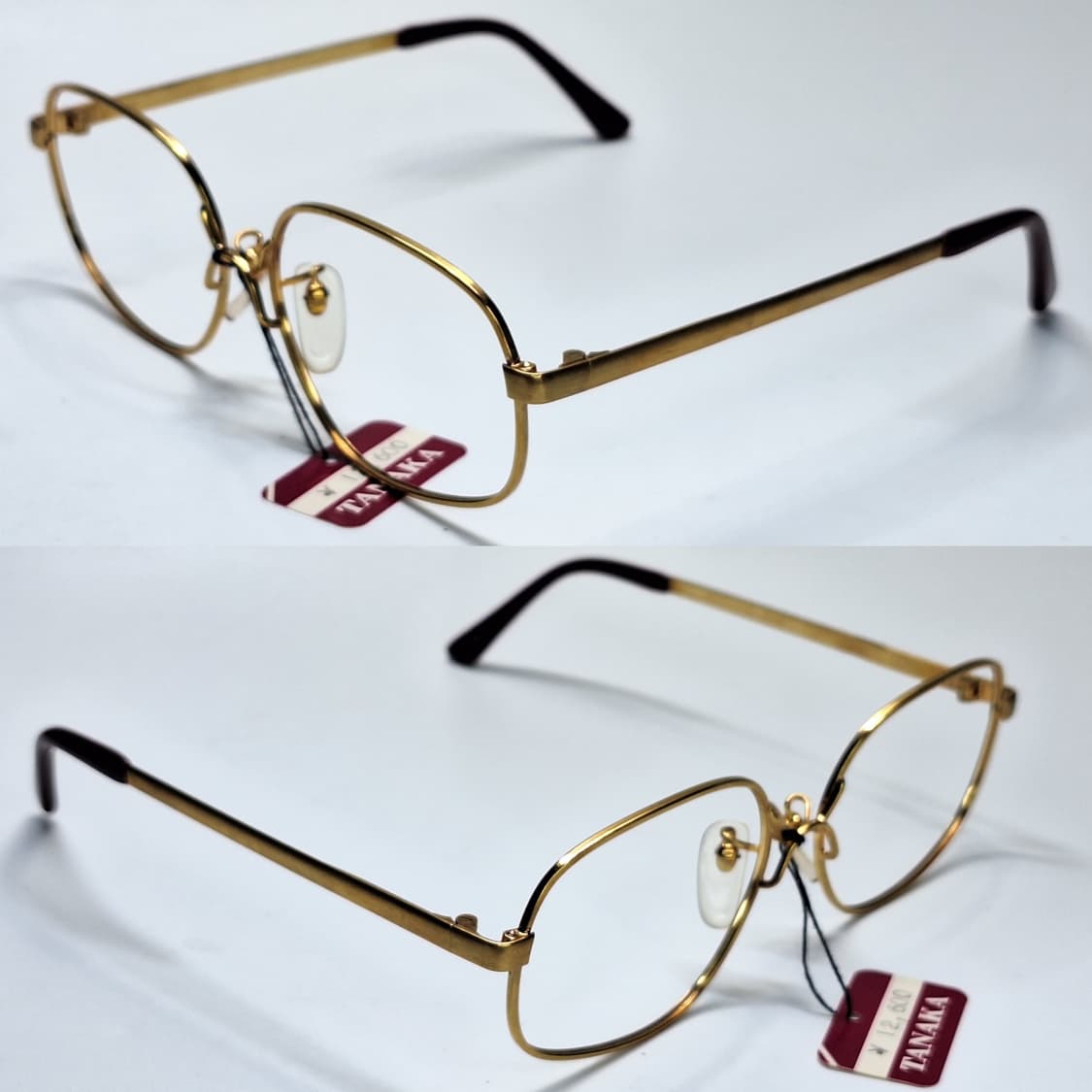 80s 일본제 빈티지 데드스톡 미사용/골드 웰링턴 안경테 HPM 고성능  상품이미지9