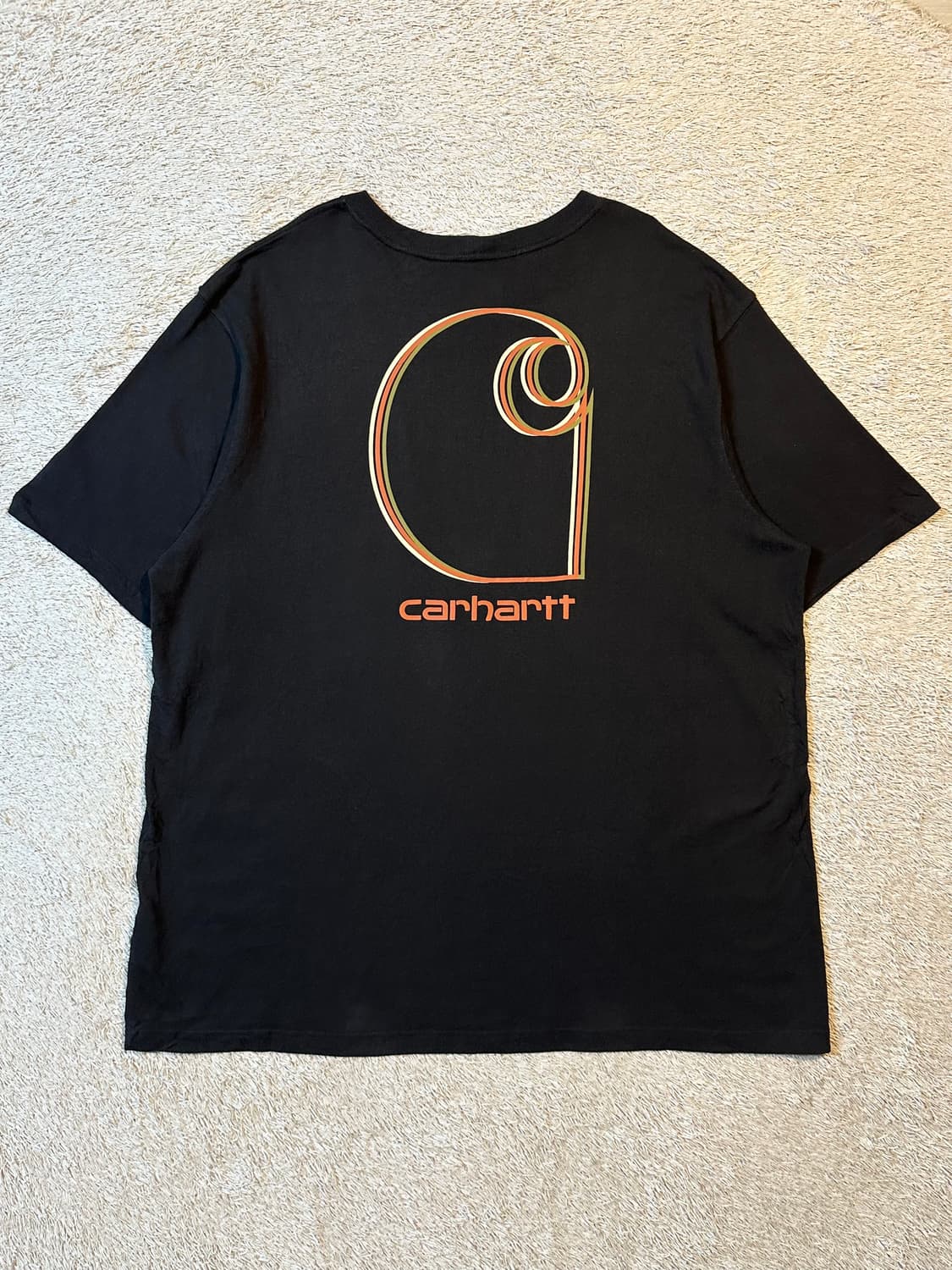 칼하트 CARHARTT 릴렉스핏 빅로고 반팔 티셔츠 블랙 상품이미지1
