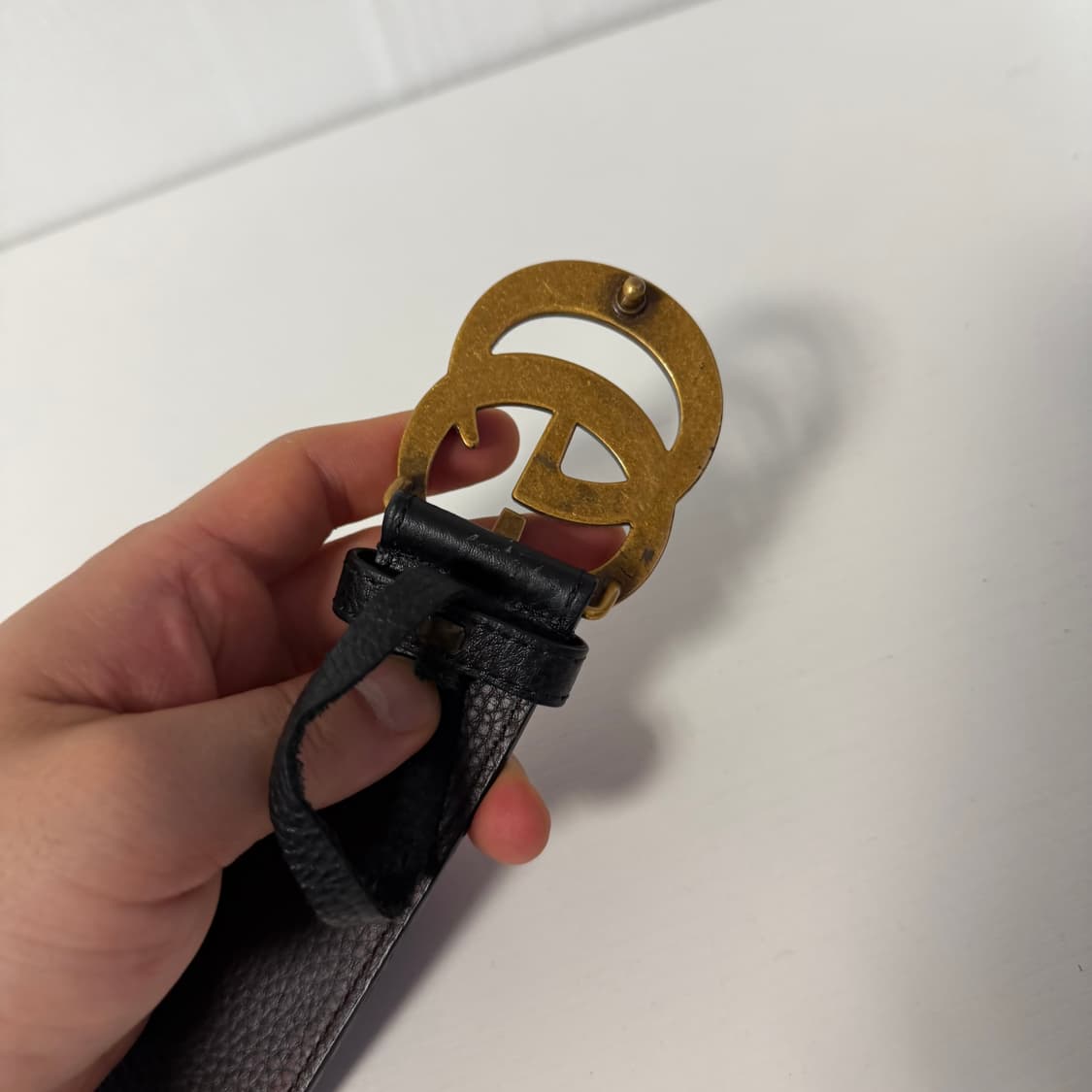 구찌 더블G 버클 레더 가죽 벨트 상품이미지2