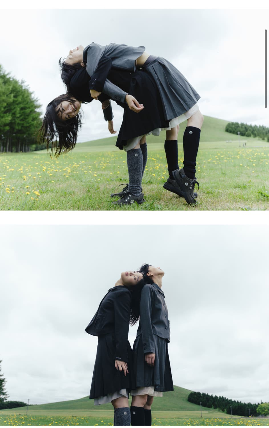 코이세이오 DOUBLE WAISTED PLEATS SKIRT GREY 상품이미지2