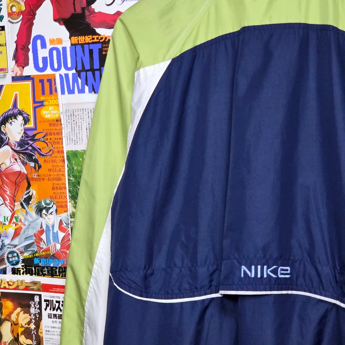 나이키 올드스쿨 그린 네이비 배색 바람막이 상품이미지7