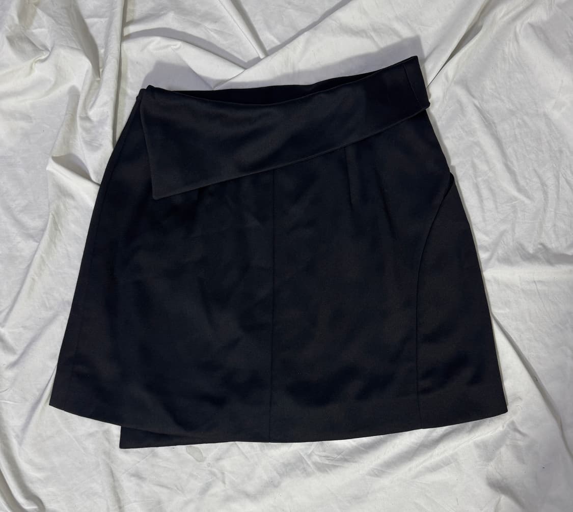 80s Claude montana 비대칭 랩 스커트 미니멀 아방가르드 상품이미지6