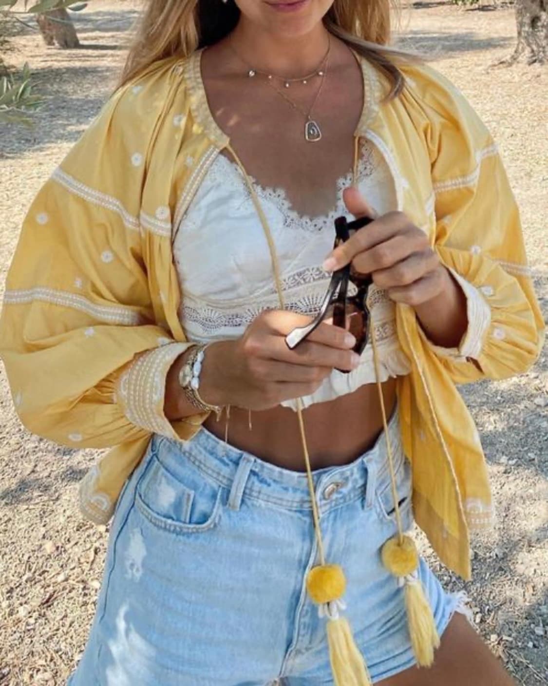 자라 보헤미안 자수 블리우스 55~66 상품이미지2